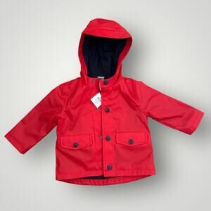 NWT Hooded Red Raincoat Baby Size 12M